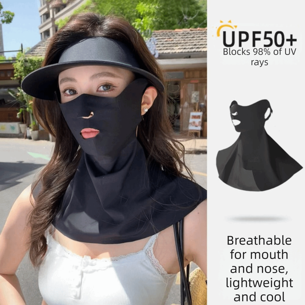 Sports Mask Breathable - Ademend zonbeschermingsmasker Elastisch UV-beschermend gezichtsbeschermingsmasker Koreaanse