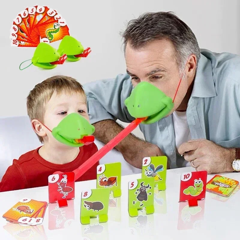 Kids Face Mask - Bordspellen voor kinderen Familiefeestspeelgoed Kikkermasker Kwispelende