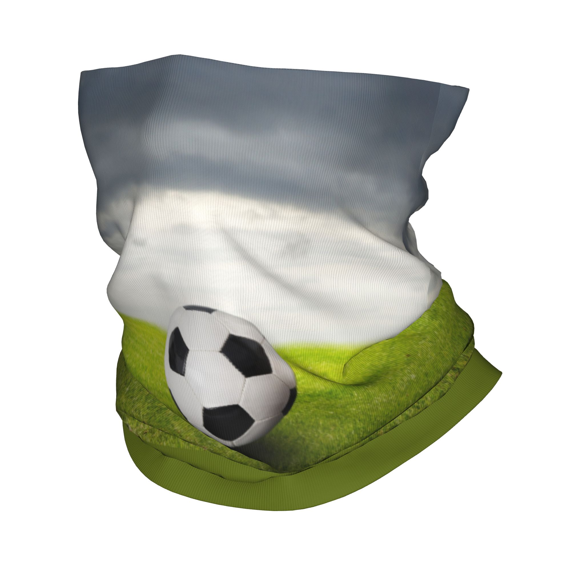 Neck Gaiter Face Cover - Aangepaste voetbal bal ligt op het