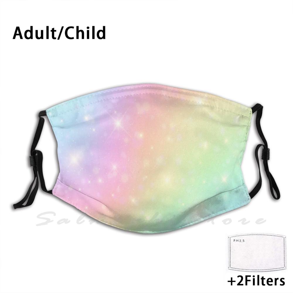 Kids Face Mask - Gezicht Maskers Eenhoorn Pastel Hemel Met