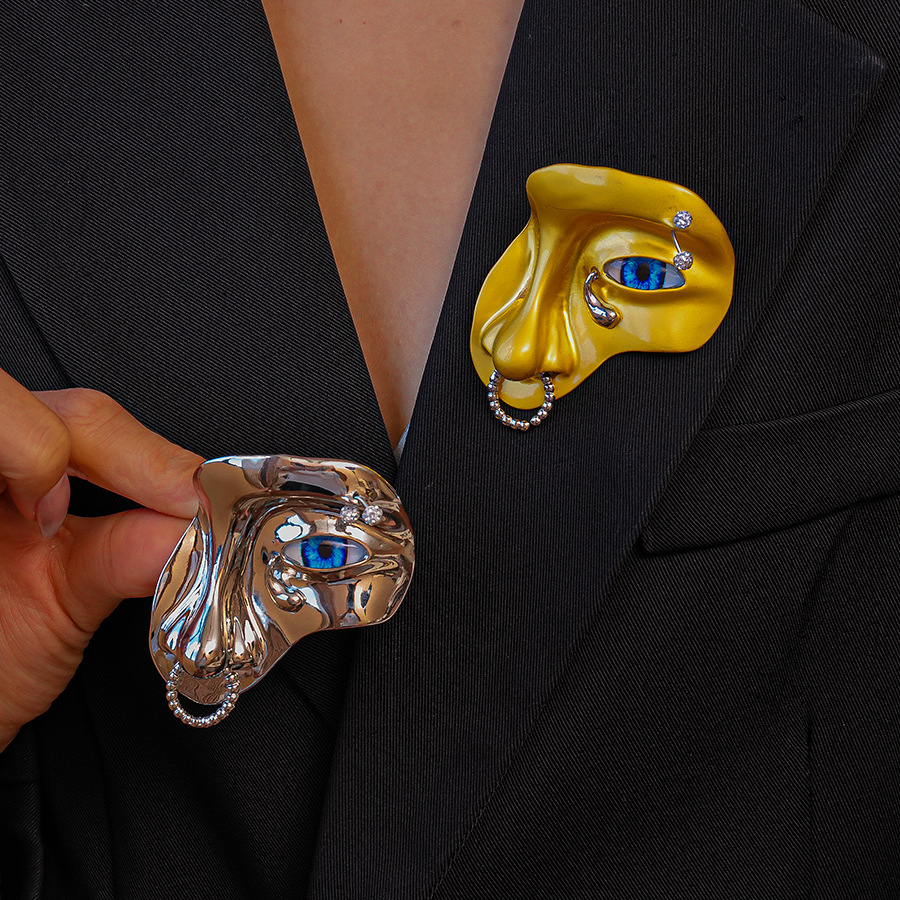 Respirator Half Face - Persoonlijkheid Half Menselijk Gezicht Broches voor